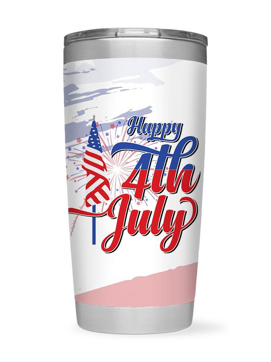 4Th July Flag Fireworks Tumbler -Image by Shutterstock